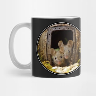 George the mouse in a log pile House - double trouble Mug